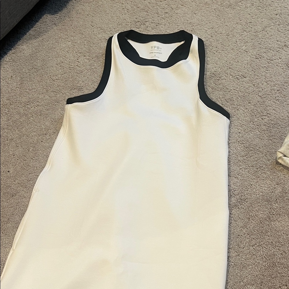 Abercrombie & Fitch Cream Mini Dress with Black Trim